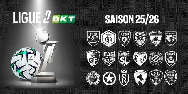 Cliquez ici pour suivre l'actualité de la Ligue 2 BKT sur le site dédié
