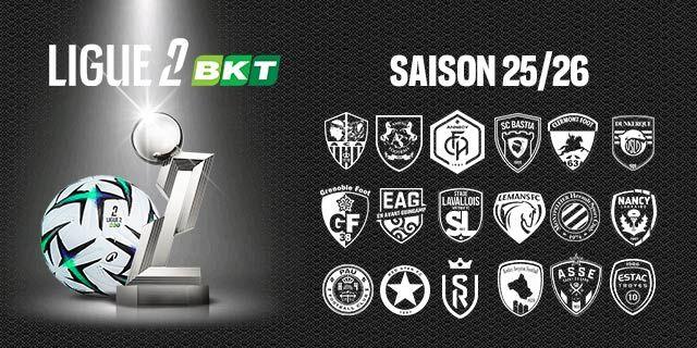 Cliquez ici pour suivre l'actualité de la Ligue 2 BKT sur le site dédié