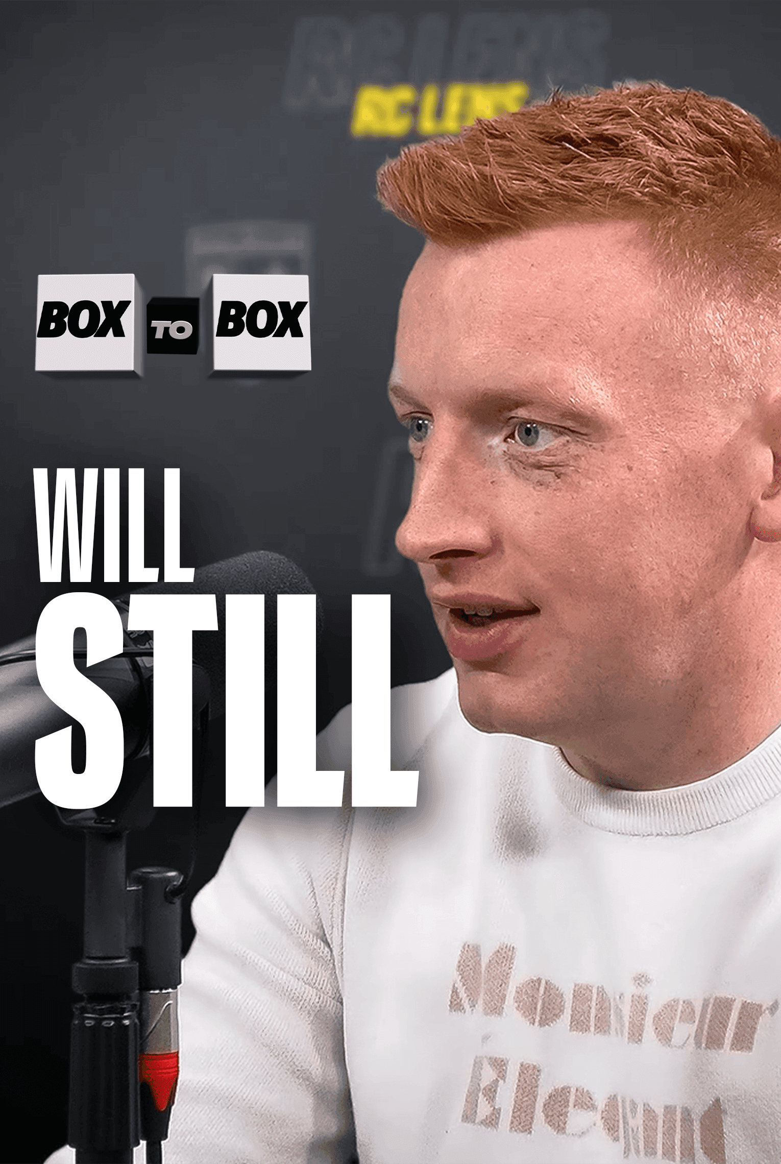 image de Will Still lors de l'entretien Box to Box, avec son nom et prénom écrit à côté
